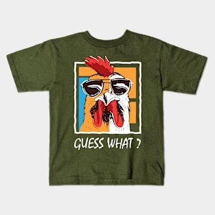 Funny Retro Vintage Guess What? Chicken Butt! Kids T-Shirt
